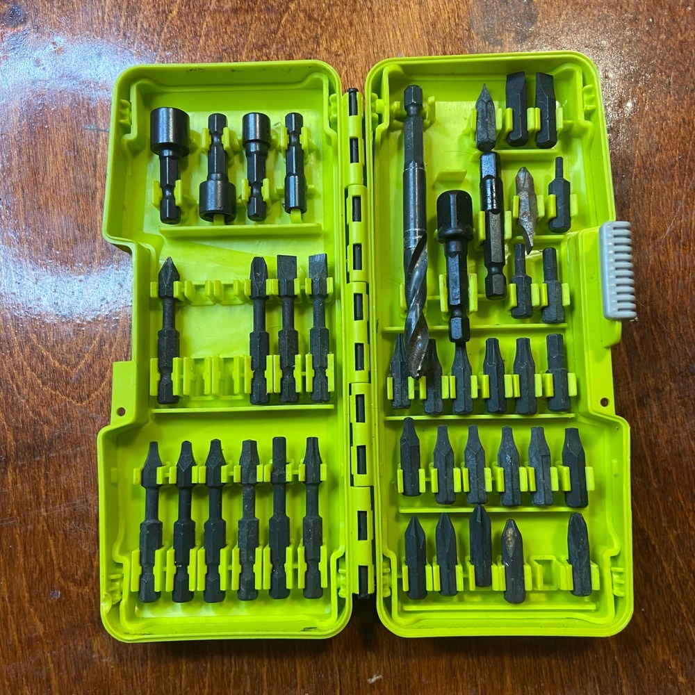 Ryobi DockIt Driving Bit Set Impact Rated Screwdriver Drill Bits Case 30pc OS